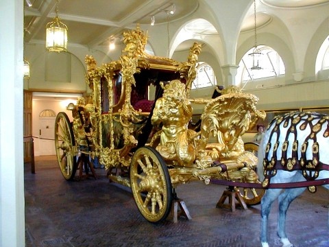 The Gold Coach, Royal Mews, Buckingham Palace, London photo by Barbara Shoemaker