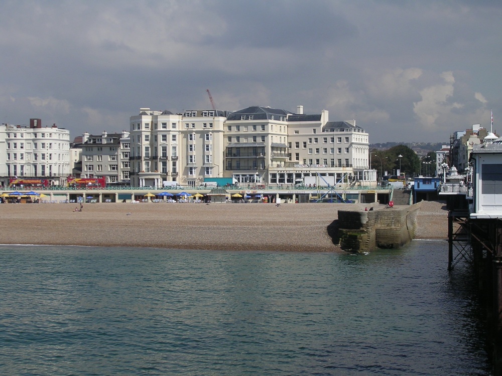 Hotel from Pier at Brighton in East Sussex