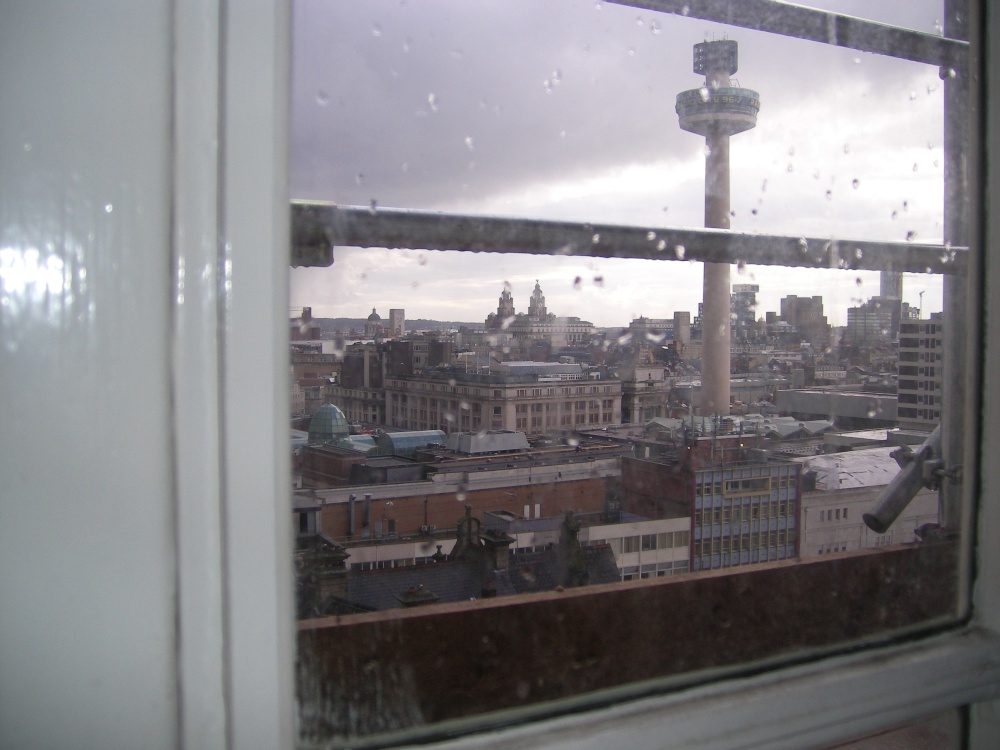 Liverpool landscape from hotel window