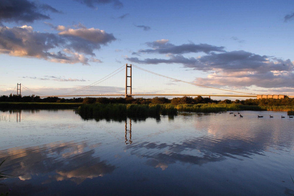 South Bank View Of The Humber Bridge
