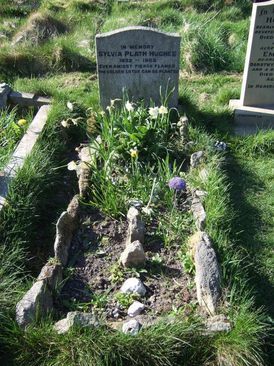 Sylvia Plath's grave, Heptonstall, West Yorkshire