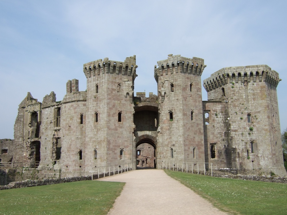 Photograph of Raglan Castle, Usk, Monmouthshire, Wales