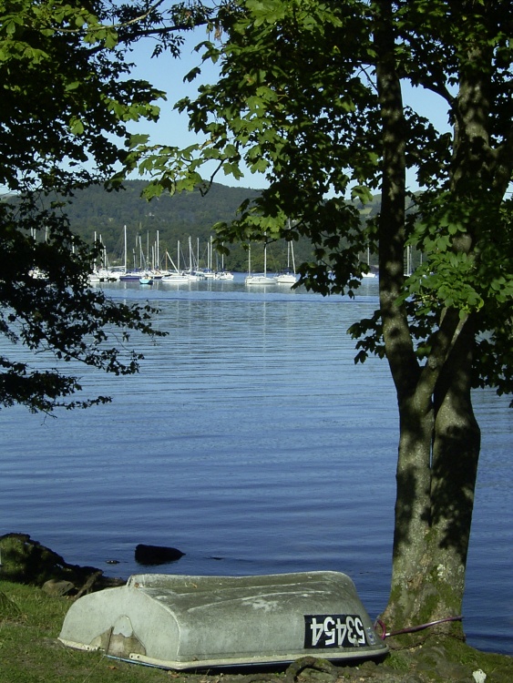 September Afternoon on the West Bank of Windermere opposite Belle Isle.
