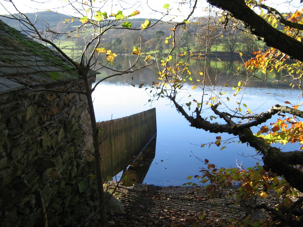 Late Autumn afternoon at Esthwaite Water, Near Sawery, Cumbria,