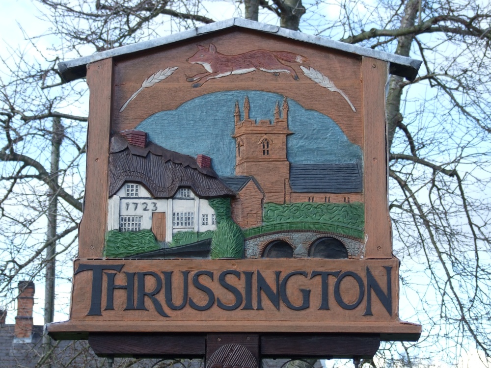 Photograph of Village sign of Thrussington, Leicestershire