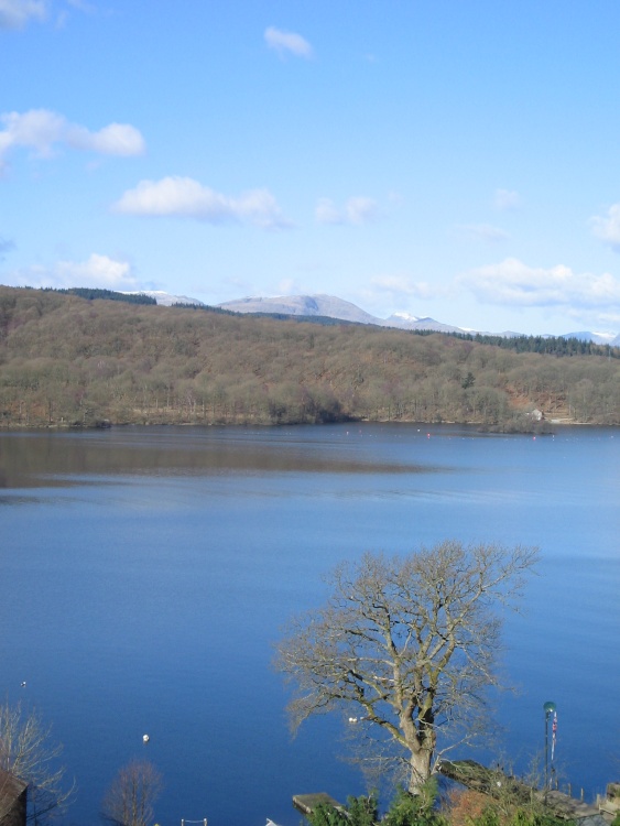 March, a view of the southern end of Windermere.