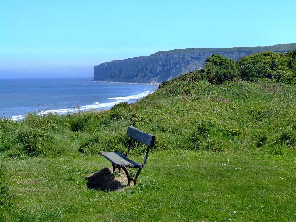 A bench with a view, Filey, North Yorkshire