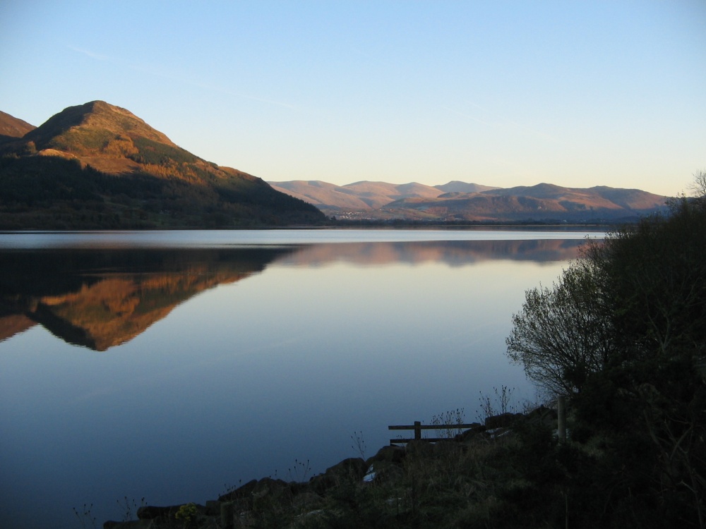 Photograph of Bassenthwaite Autumn Sunset.