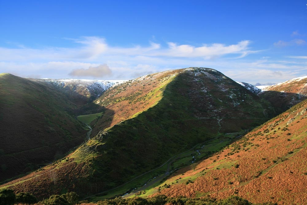 Looking down into Cardingmill Valley, Church Stretton, Shropshire photo by John Godley
