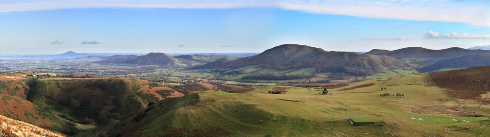 Shropshire Hills Panorama from the Long Mynd, Church Stretton, Shropshire photo by John Godley
