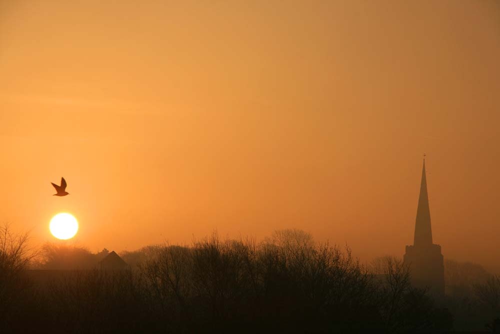 Sunrise over Lichfield, Staffordshire