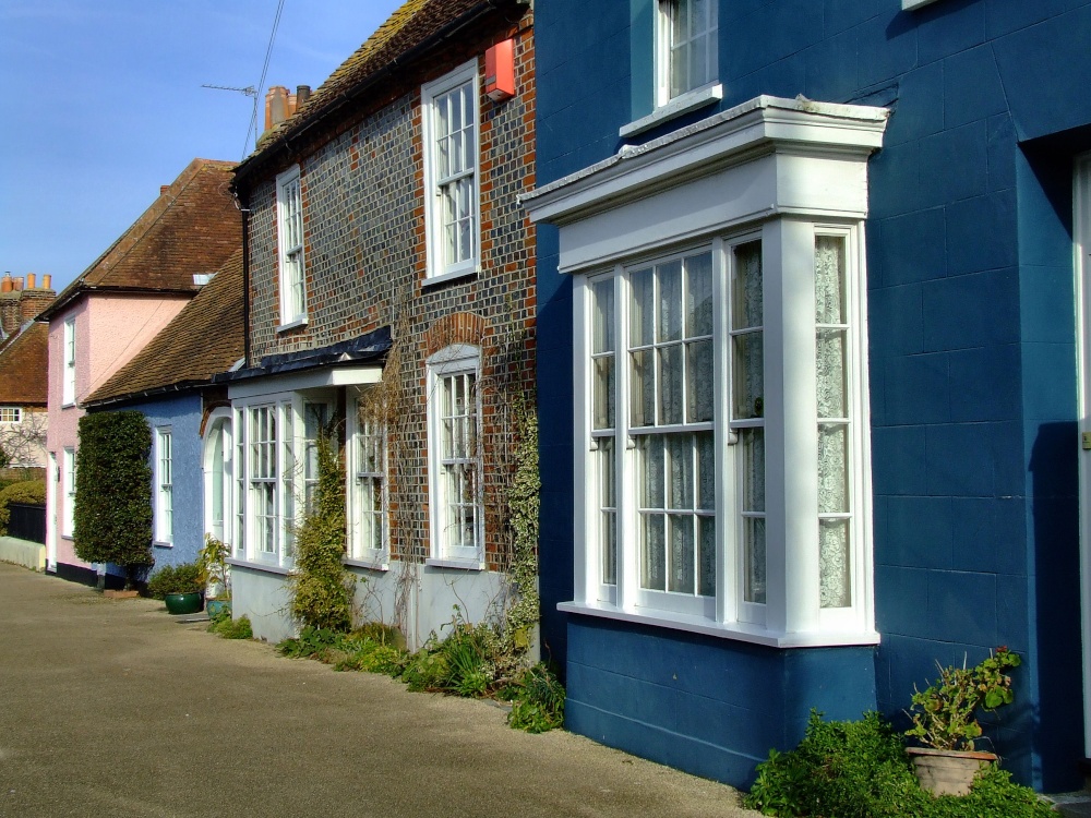 Pretty row of houses, Portchester, Hampshire