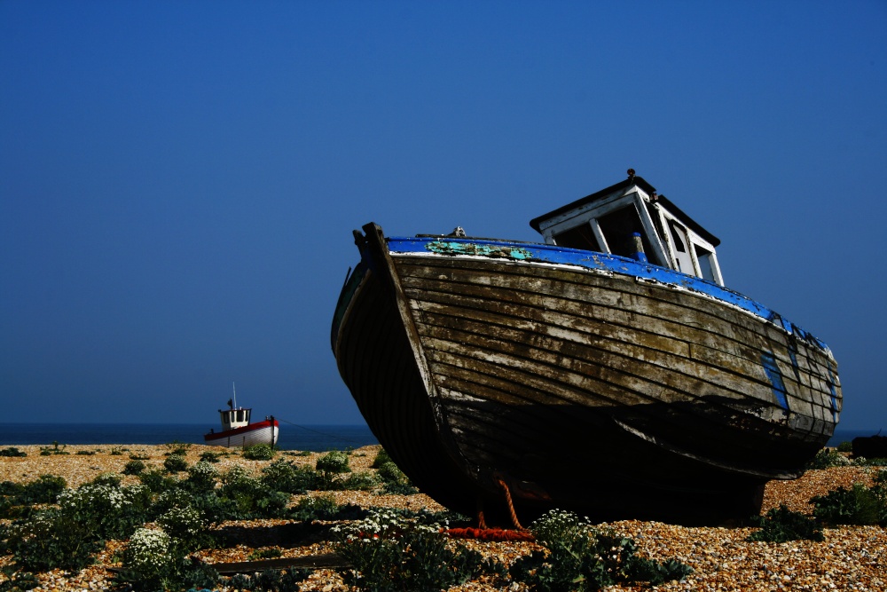 Abandoned fishing boats Dungeness, Kent