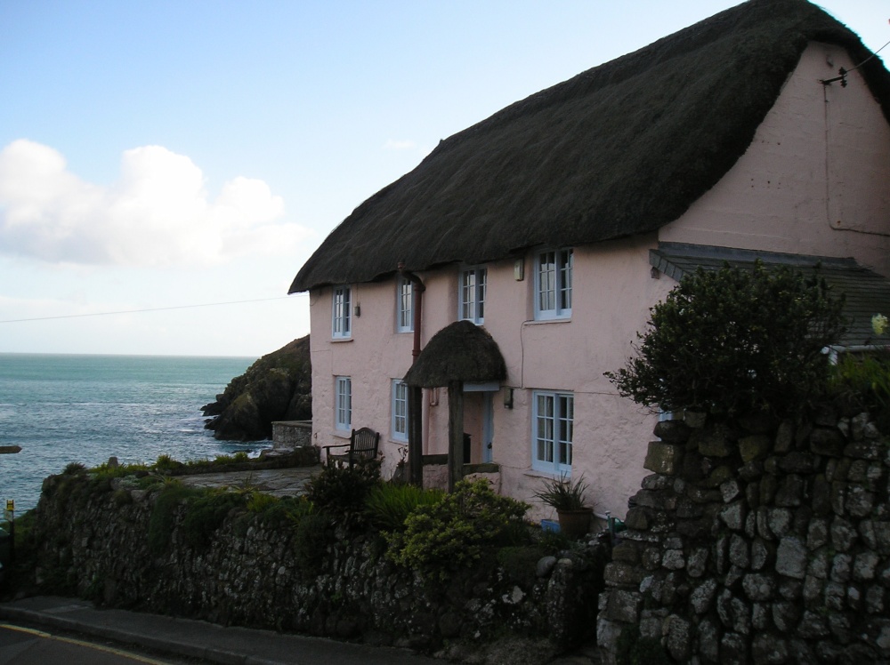 Pink Cottage Cadgwith Cornwall By Mike Heavey At
