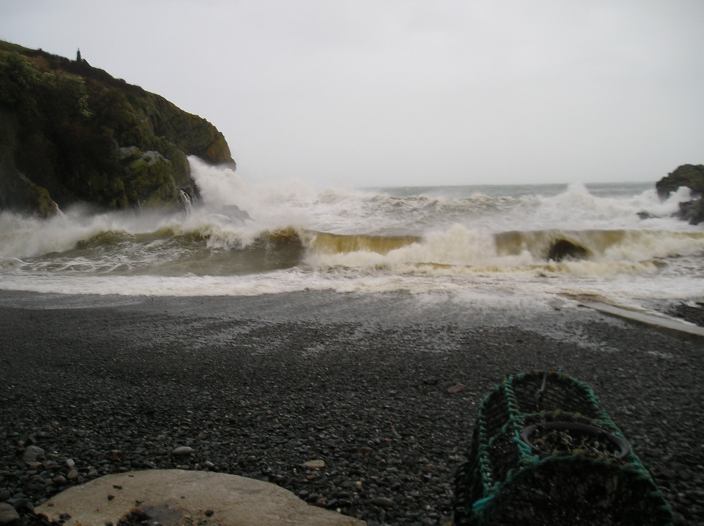 Photograph of Cadgwith Cove in a Storm