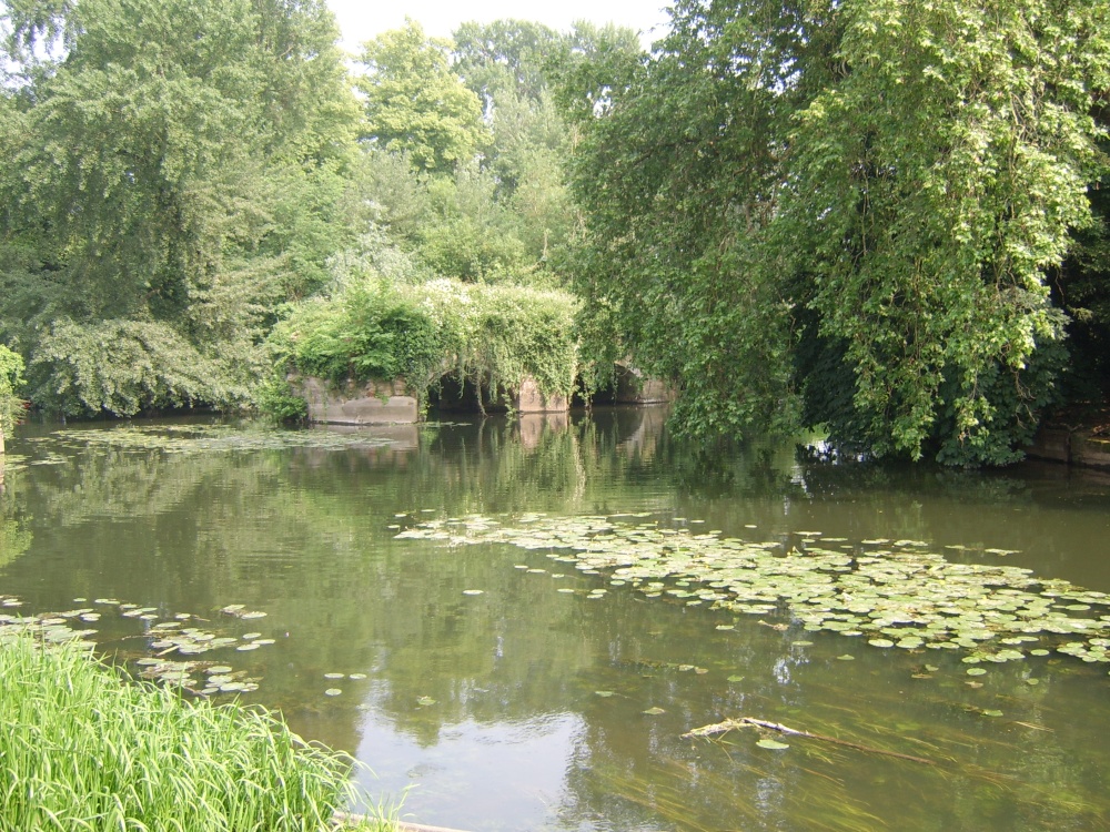 Water views from behind Warwick Castle