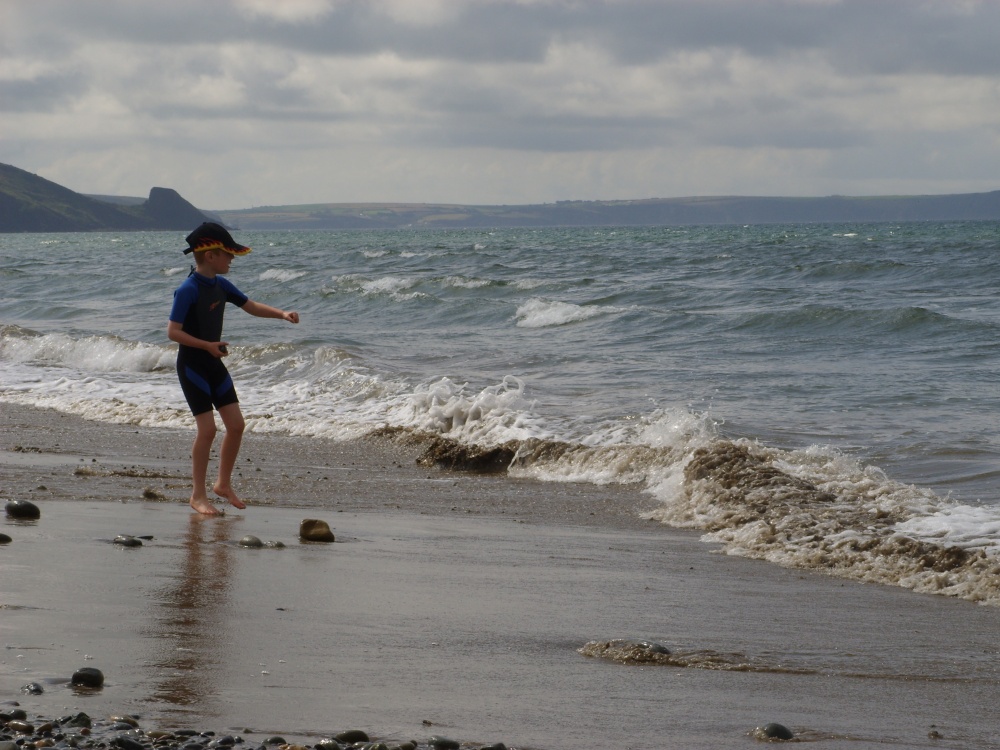 Photograph of My son at Newgale