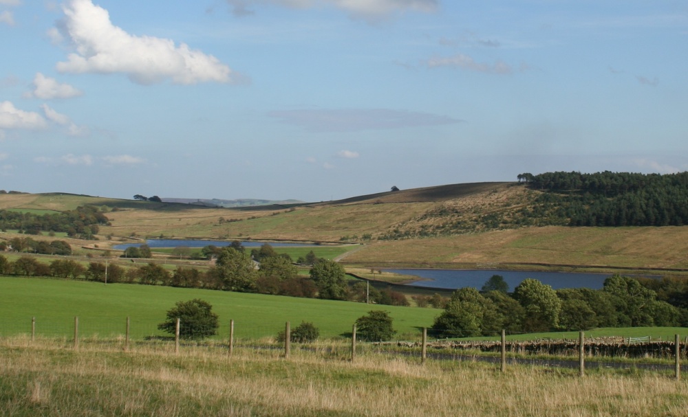 Upper and Lower Black Moss Reservoir, near Barley.