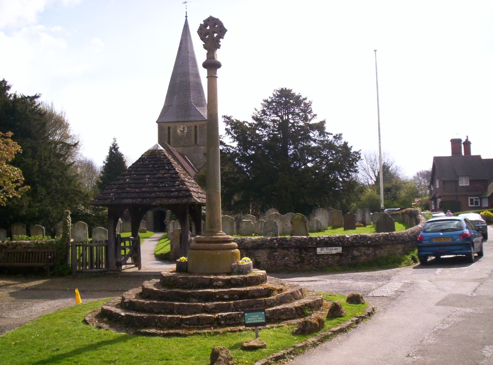 St. James Church and War Memorial, Shere, Surrey