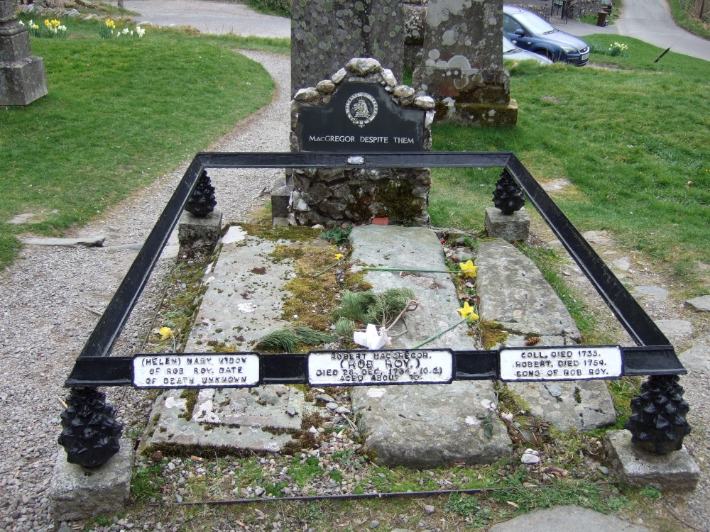 Rob Roy MacGregor's grave in old Balquhidder Kirkyard