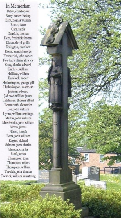 The Miners Memorial At Elswick Cemetery Newcastle Upon Tyne.