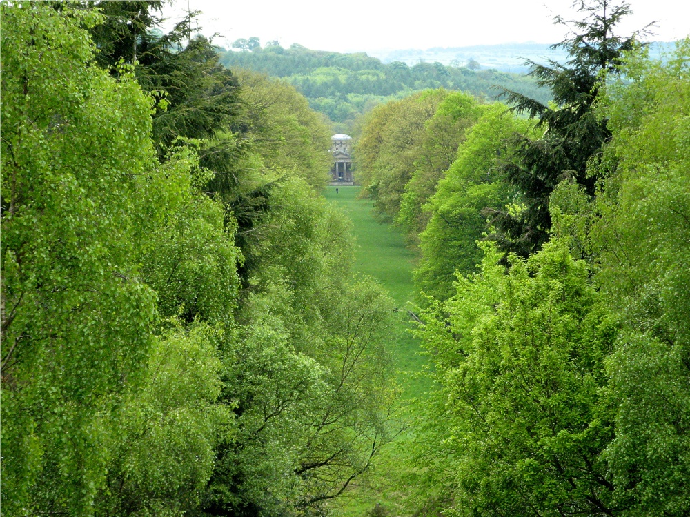Looking towards the Chaple in the grounds of Gibside.