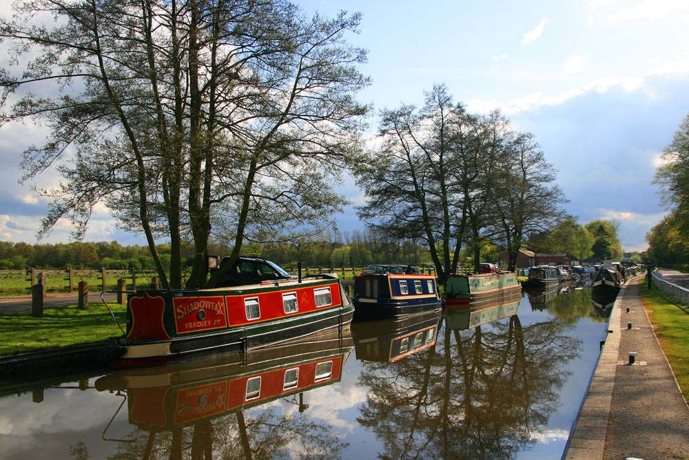 Photograph of Canal Boats near Fradley Junction