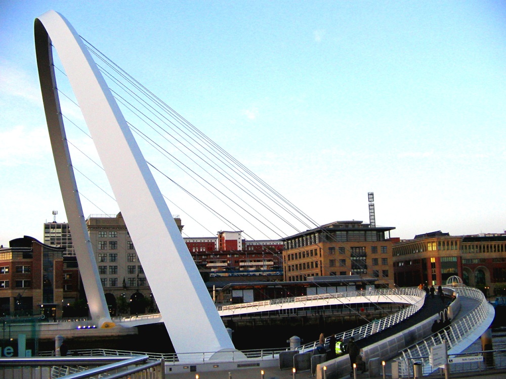 The Gateshead Millennium Bridge.