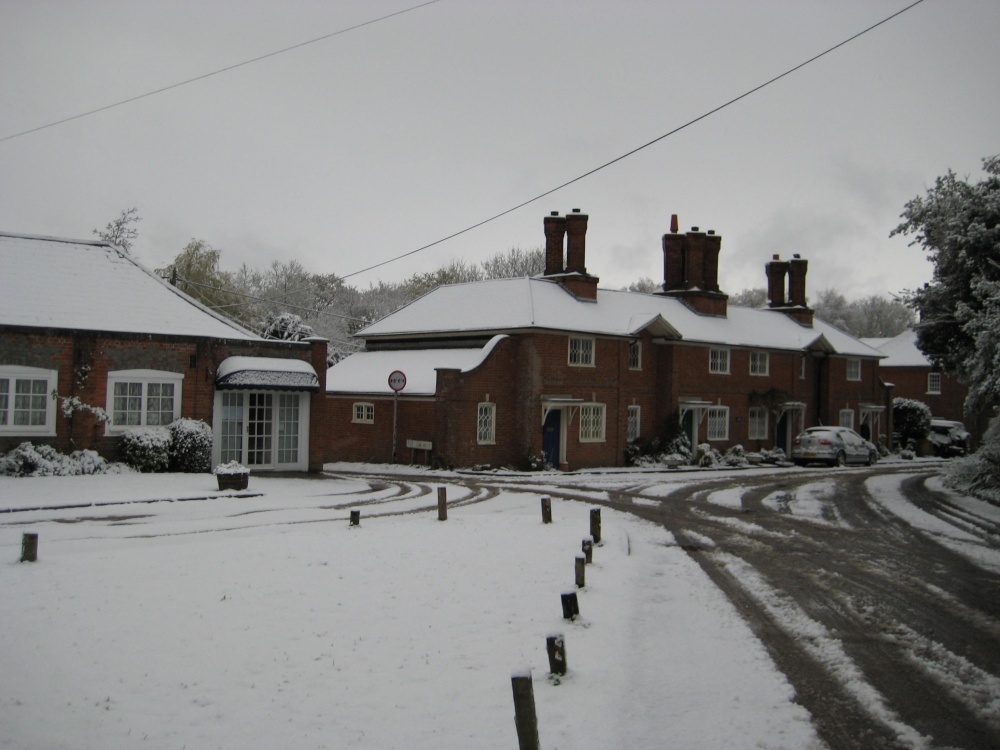 Hook Village Green in the snow
