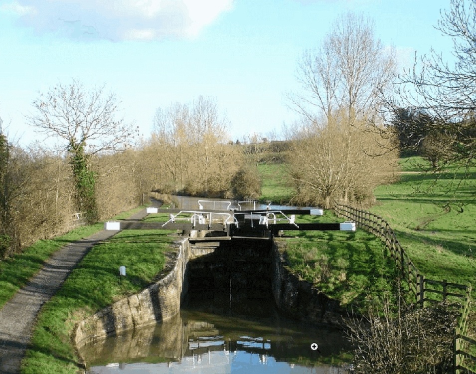 Canal Locks at Seend on Kennet & Avon Canal