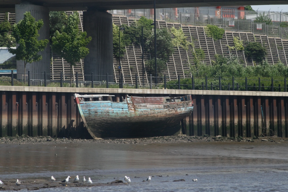 Old boat on River Tyne