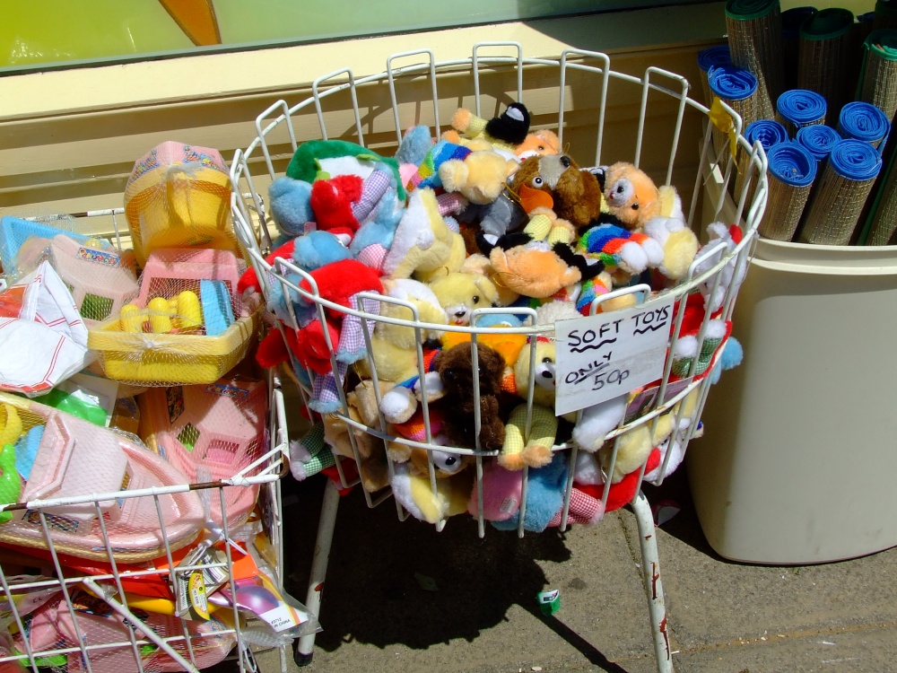 Soft toys and boats