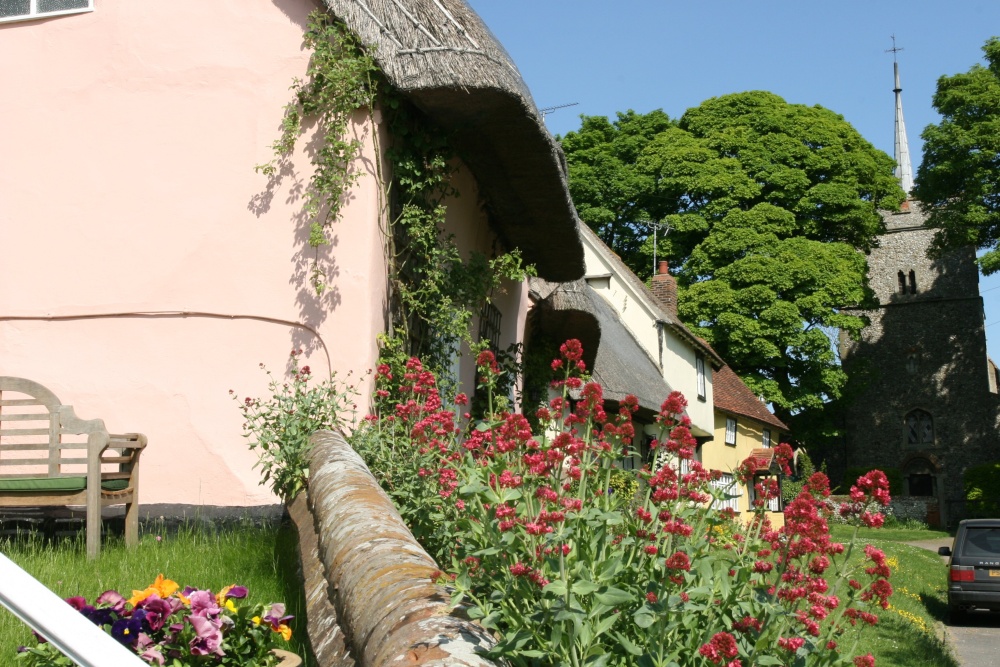 Cottages and St Mary's Church