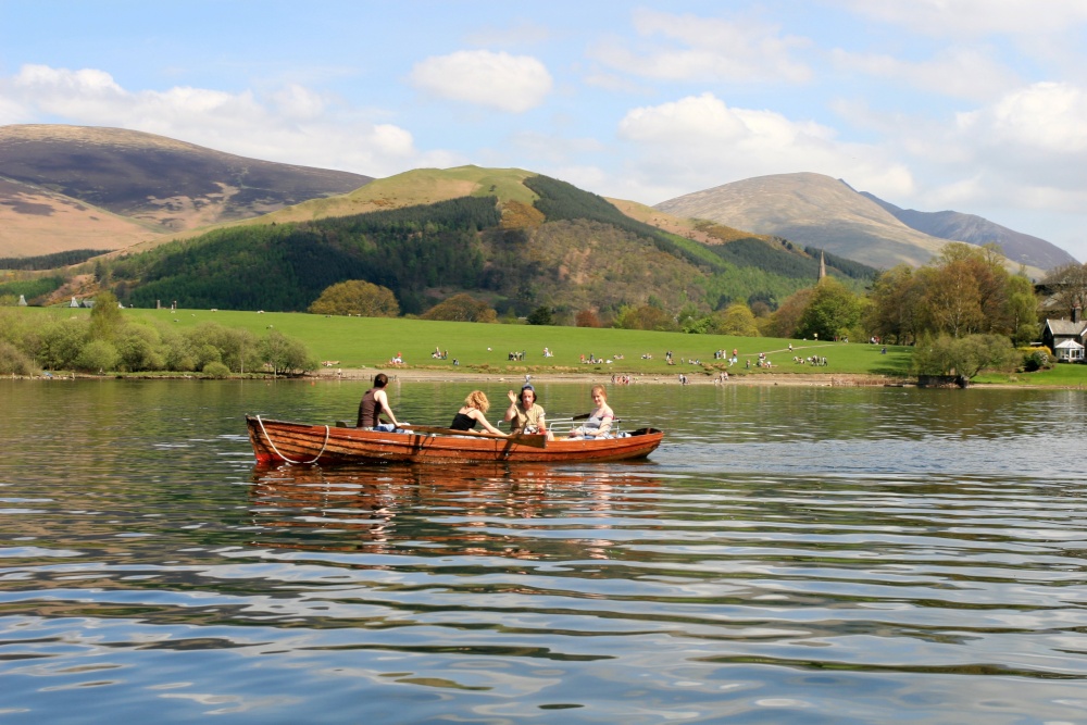 Rowing on Derwentwater