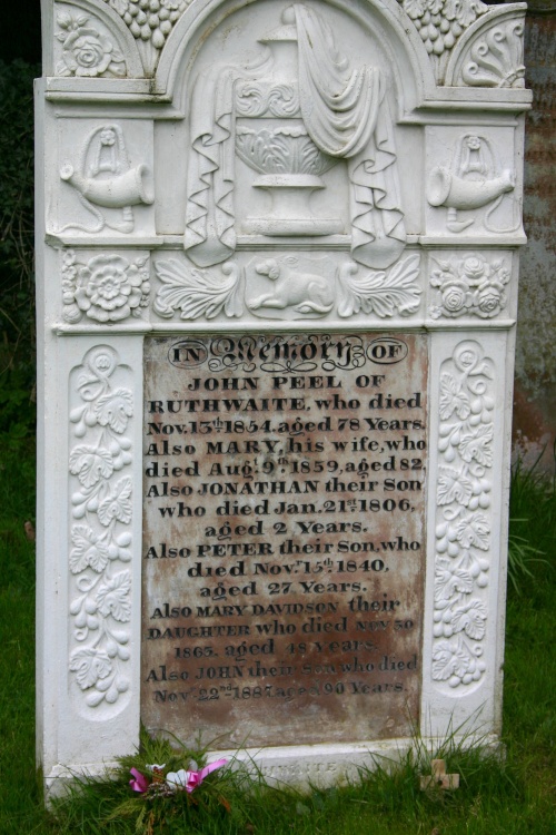 John Peel's gravestone, St Kentigern's Church