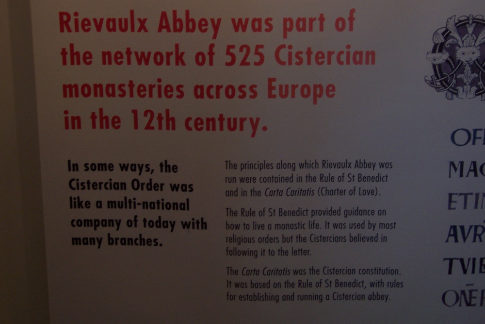 Rievaulx Abbey interpretive sign