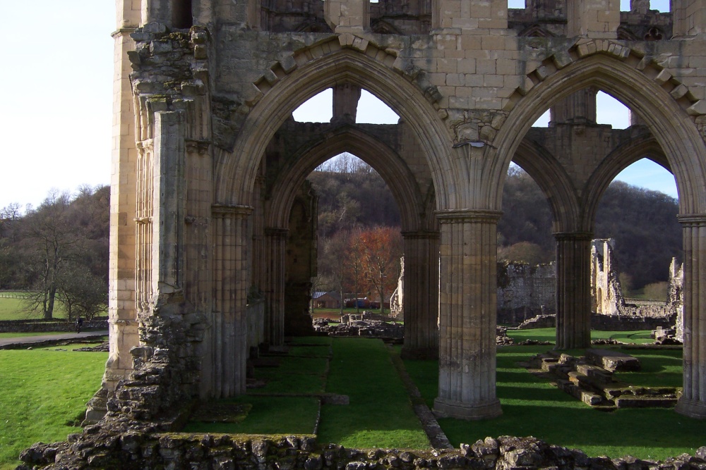 Looking to the south through Rievaulx Abbey