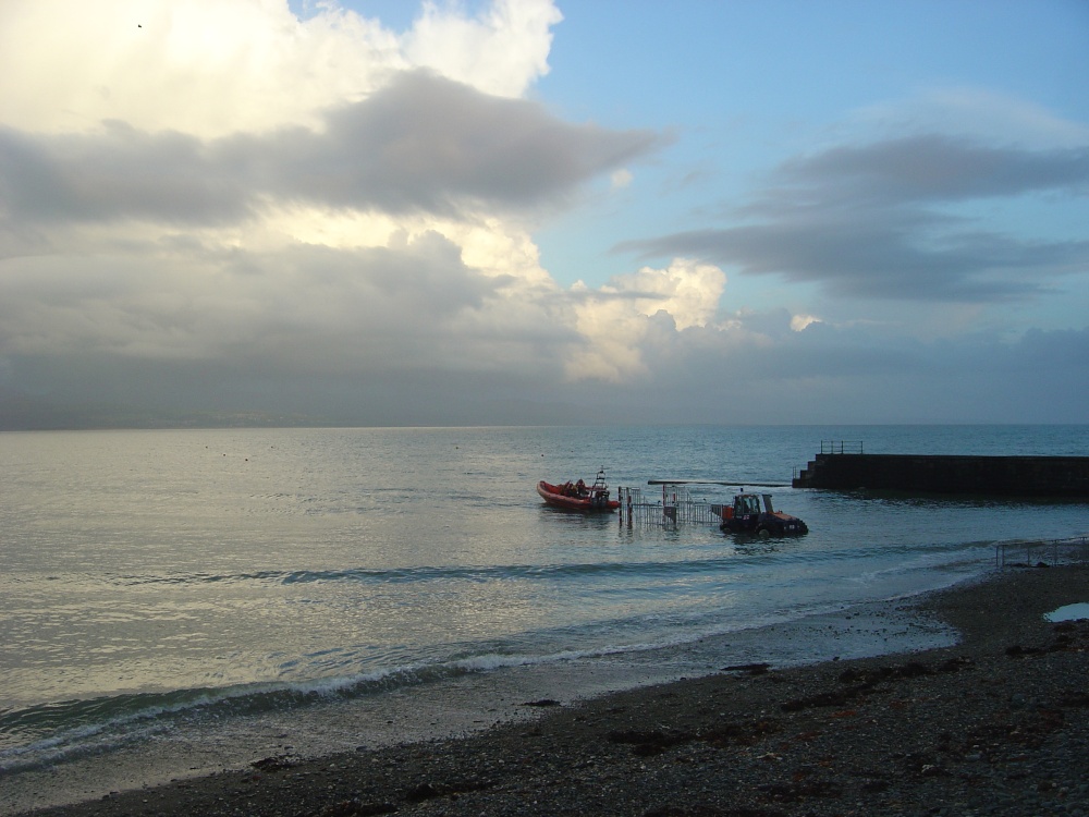 Photograph of The Lifeboat Returning to Criccieth.