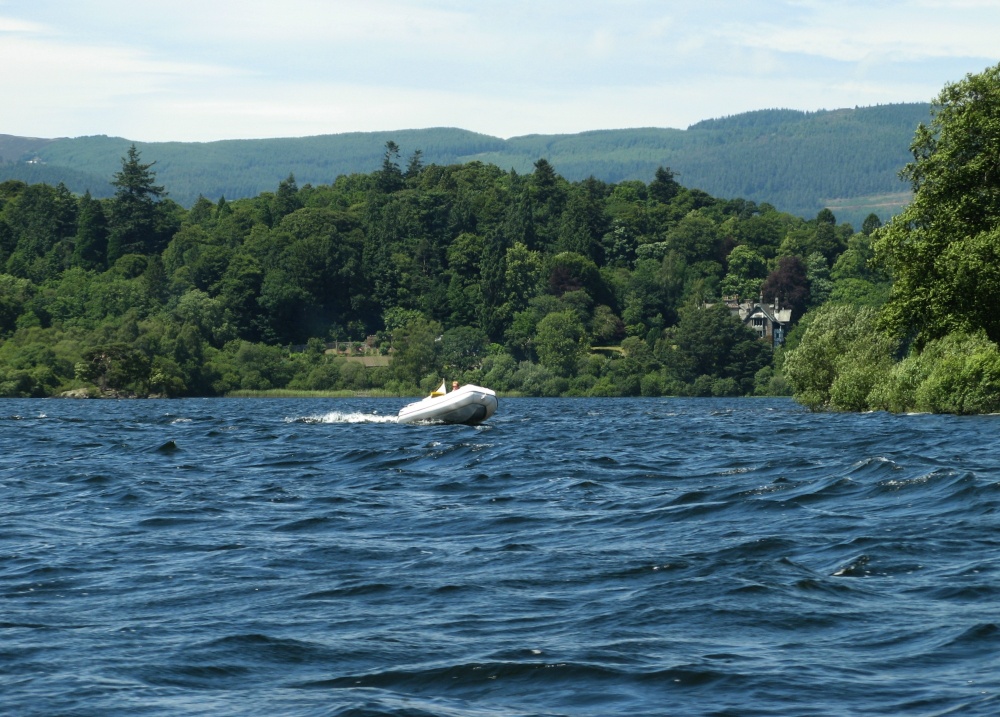 Derwentwater, a view from a pleasure craft.