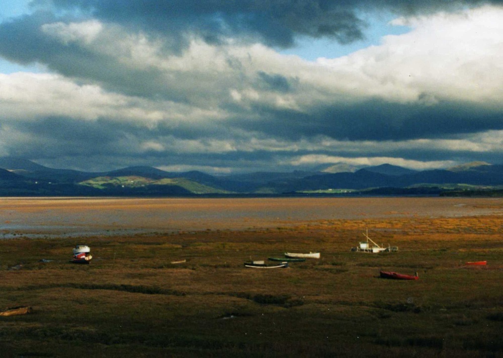 From the Foulney Embankment - gazing across to the distant fells.