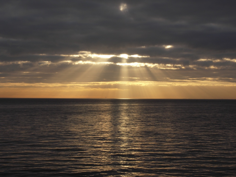 Sunrays from Clacton pier