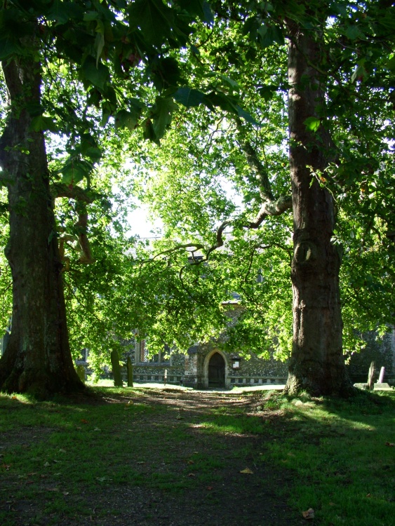 Entrance St Andrew's Church as viewed from the gate
