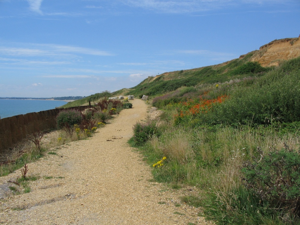 Coastal path at Barton on Sea
