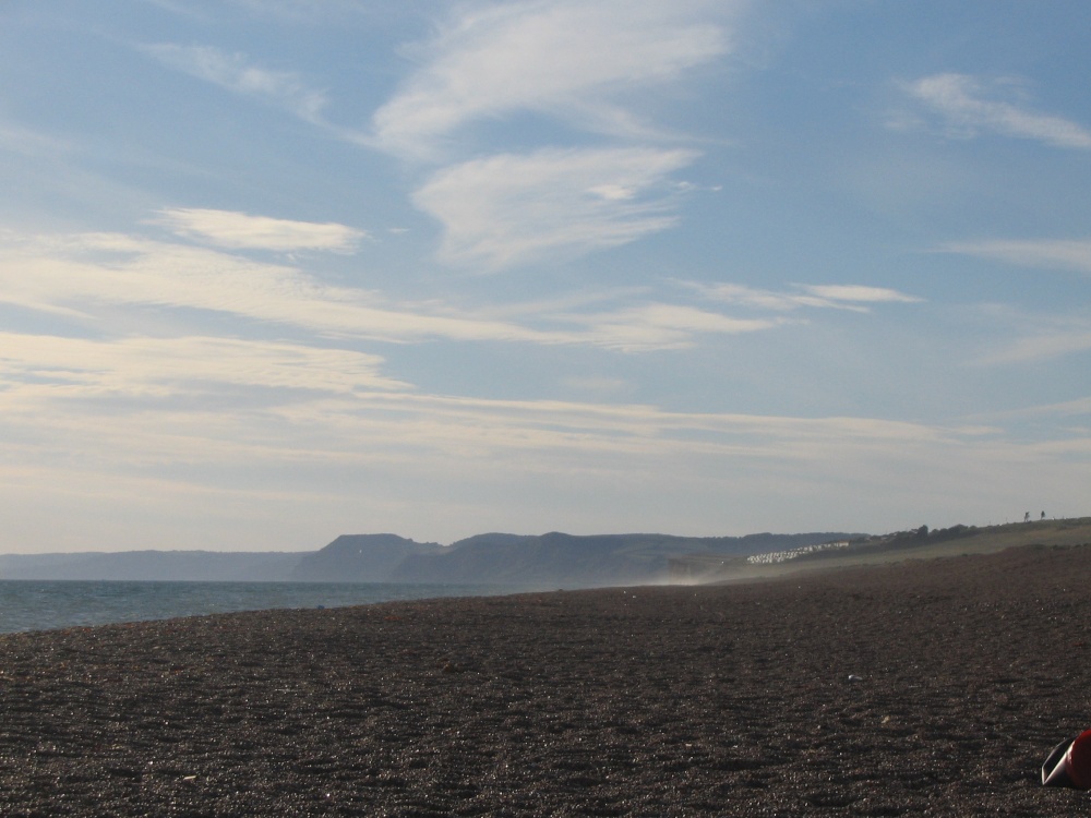 West Bexington beach late afternoon