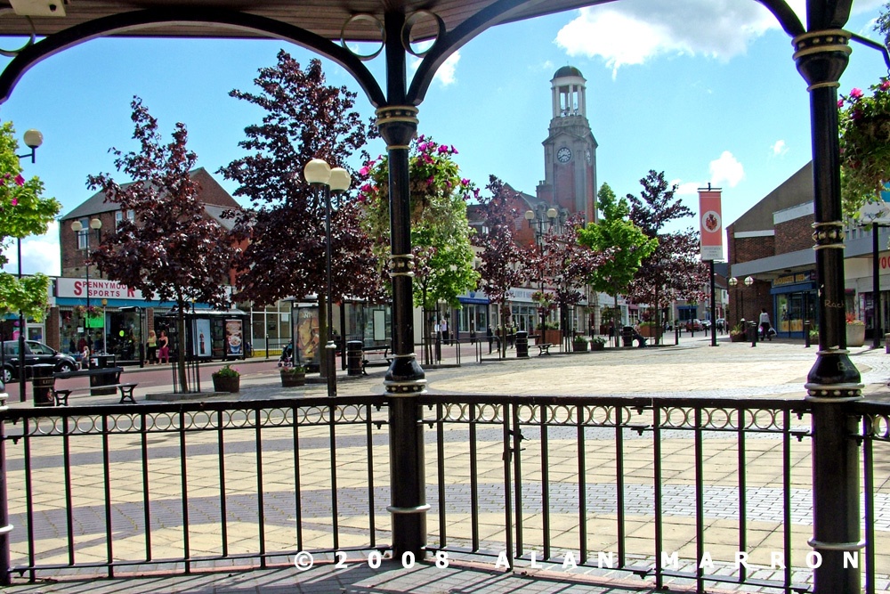"Spennymoor Town Hall and clock tower" by Alan Marron at