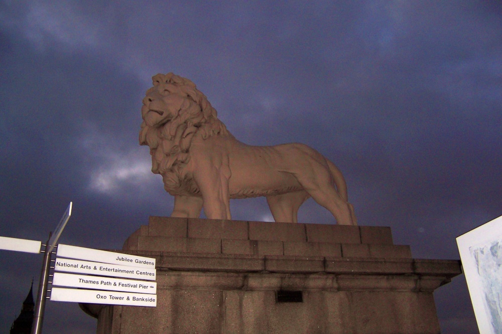 Lion Sentry Near Festival Pier