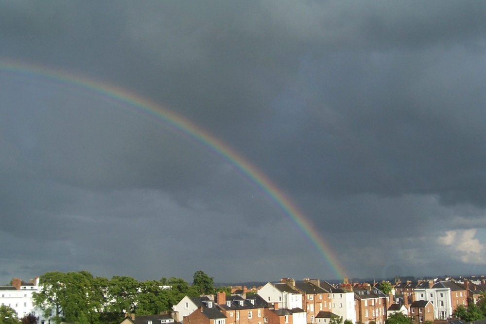 Photograph of Rainbow over Royal Leamington Spa