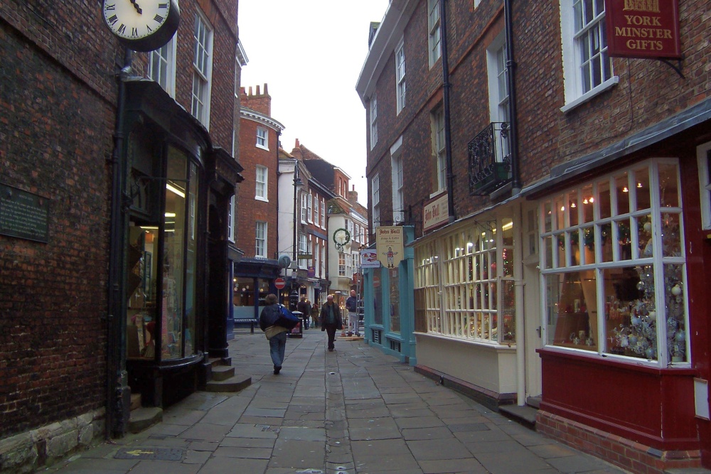 Street approaching south side of York Minster