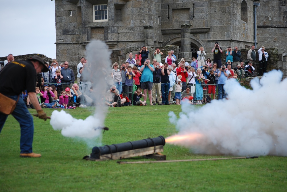 Cannon display at Pendennis Castle photo by Stephanie Jackson