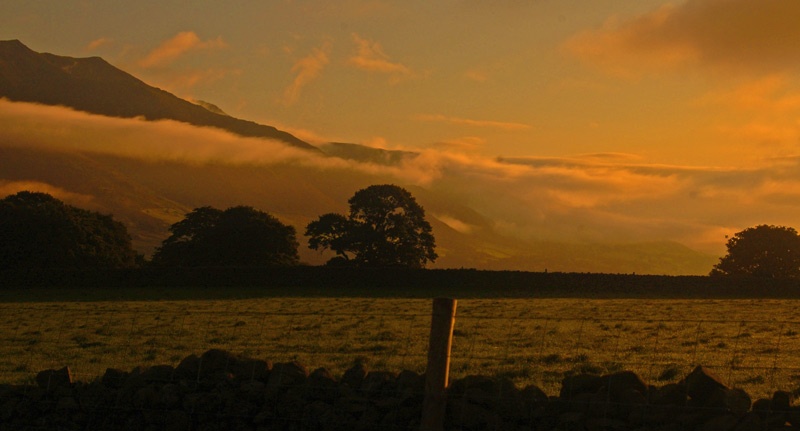 Blencathra in the morning mist